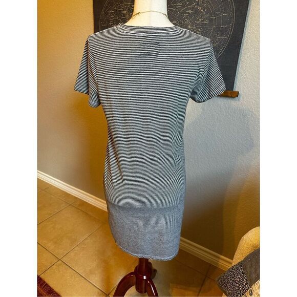 Current/Elliott Beatnik Racer Striped Crew Neck T-Shirt Mini Dress Women Size 0 - Picture 3 of 10